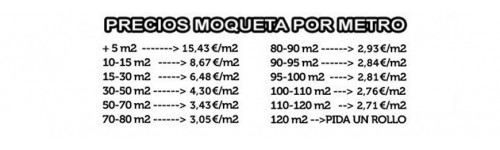 Moquetas feriales por metro